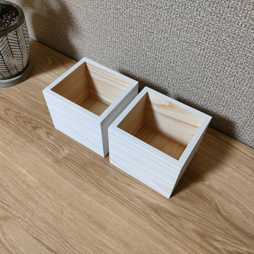 箱猫屋】かわいい木箱・※3個セット※ 外寸106×96×90（約2.5号