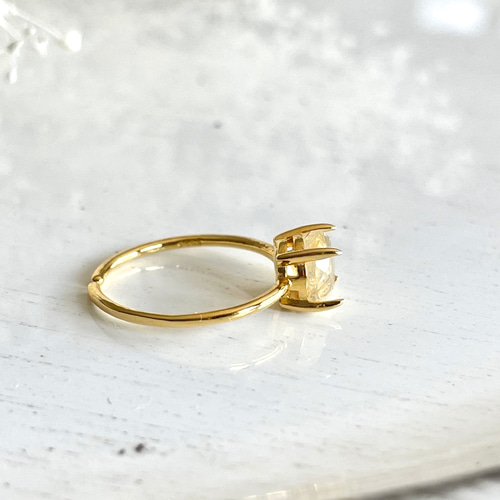 ルチルクォーツリングsilver925k18gp 指輪・リング marjoram 通販