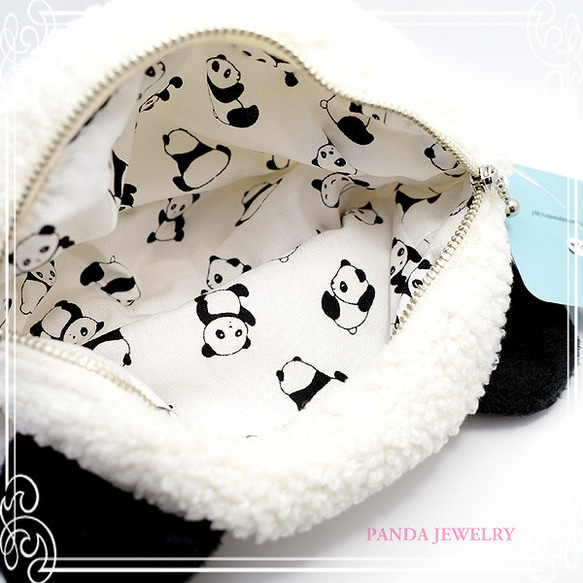 PANDA JEWELRY　もこもこパンダポーチ　de-12-pj-p-098 4枚目の画像