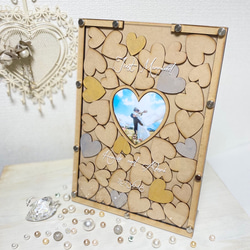 木製ウェディングドロップス ウェルカムボード 結婚証明書 ブライダルアイテム フォト飾り 1枚目の画像