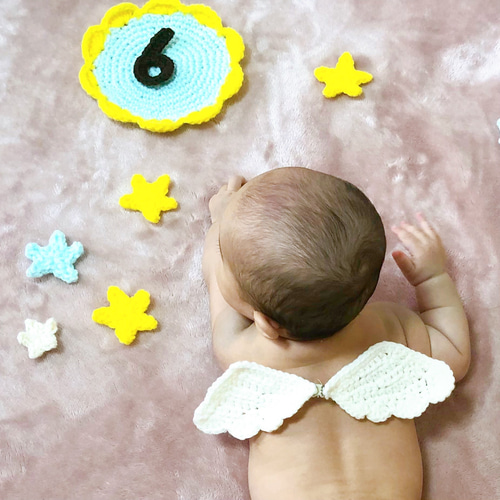 手編みの天使の羽♡ニューボーンフォト・ハーフバースデー 雑貨