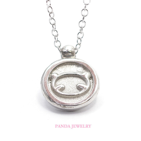 PANDA JEWELRY [SV925] 熊貓硬幣項鍊 de-12-pj-p-096-s 第10張的照片