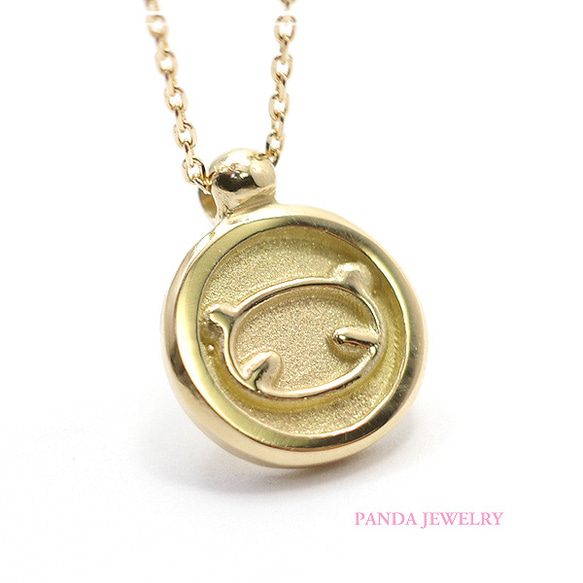 PANDA JEWELRY [K18] 熊貓硬幣項鍊 de-12-pj-p-096-g 第7張的照片