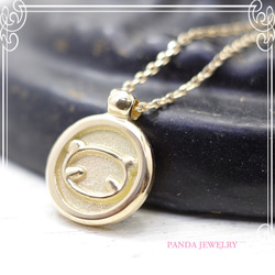 PANDA JEWELRY 　[K18]パンダコインネックレス　de-12-pj-p-096-g 3枚目の画像