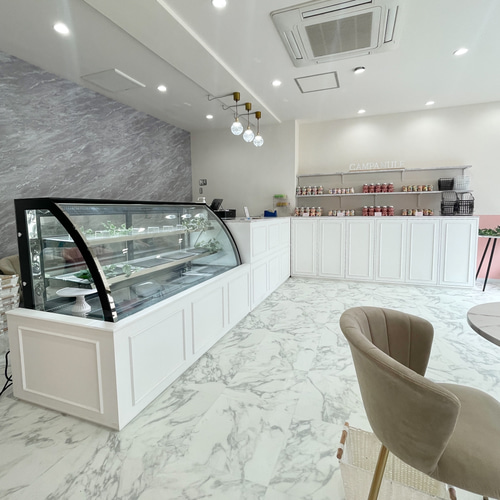 ケーキ屋さんショーケースレジカウンター(W4000ホワイト ケーキ屋さんショーケースレジカウンター(W4000ホワイト