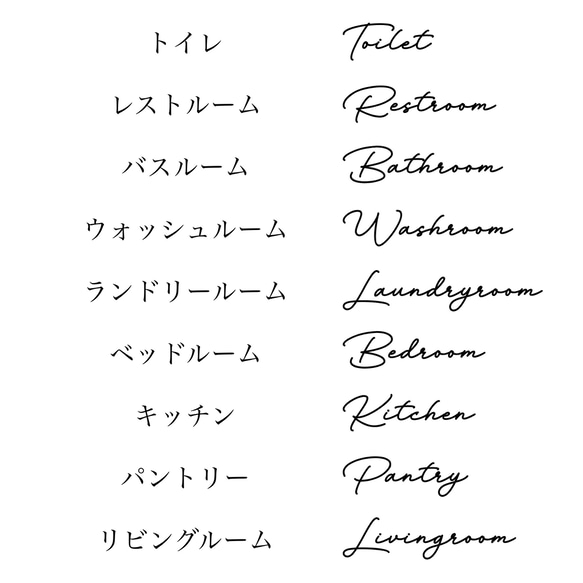 【選べる23種・オーダーも♪】　ドアステッカー　ドアシール　ドアサイン　オーダー　ネーム　名前　インテリア　ステッカー 2枚目の画像