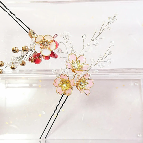 花嫁　華かんざし べっ甲鼈甲簪かんざしセット花嫁かんざし花嫁簪簪セット和装白無垢