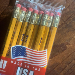 【Made in USA 】消しゴム付HB鉛筆　8本入り 2枚目の画像