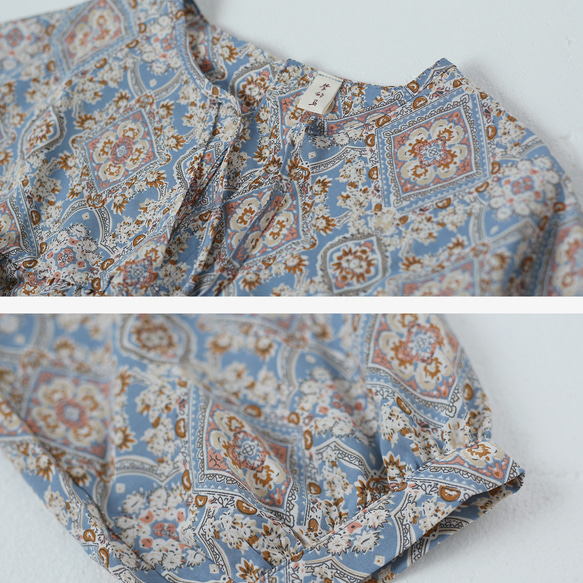 ★無料丈カット★長袖ロングワンピース 8枚目の画像