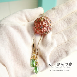 櫻花環形領帶項鍊套索式（淺綠色） 第5張的照片