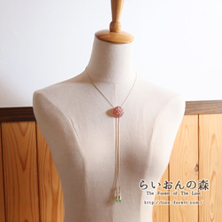 櫻花環形領帶項鍊套索式（淺綠色） 第4張的照片