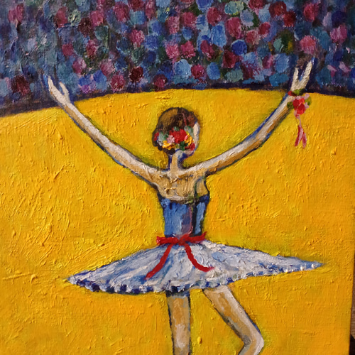 バレリーナ 喝采 油絵 280×220 絵画 Hisako 通販 15636065