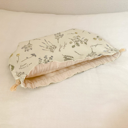 入園入学　オーダー受け付け　アイボリー　花 入園入学グッズ5点セット》アイボリーのボタニカル柄｜花柄