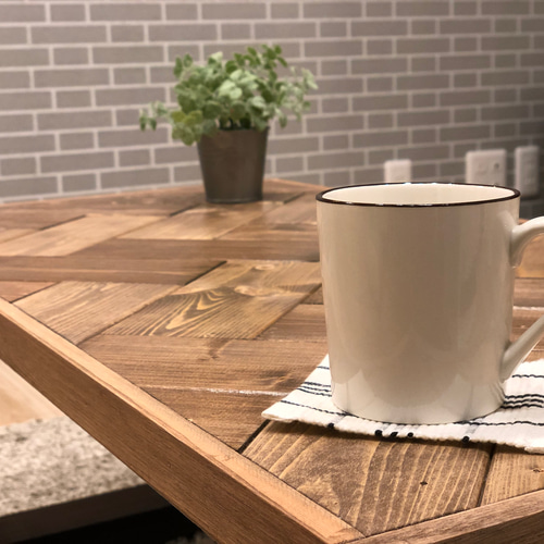 No.20 センターテーブル／ヘリンボーン／送料無料！ No.20 センターテーブル／ヘリンボーン／送料無料！ ローテーブル