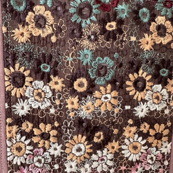 刺繍シリーズ　Ｓバンブーバッグ　「スクエア小花」　和装にも… 6枚目の画像