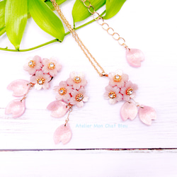 花びらゆれる桜のネックレス 5枚目の画像
