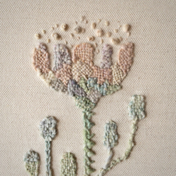 【一点もの】刺繍　ファブリックパネル　『Flower,f.』 6枚目の画像