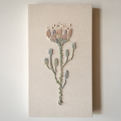 【一点もの】刺繍　ファブリックパネル　『Flower,f.』 4枚目の画像