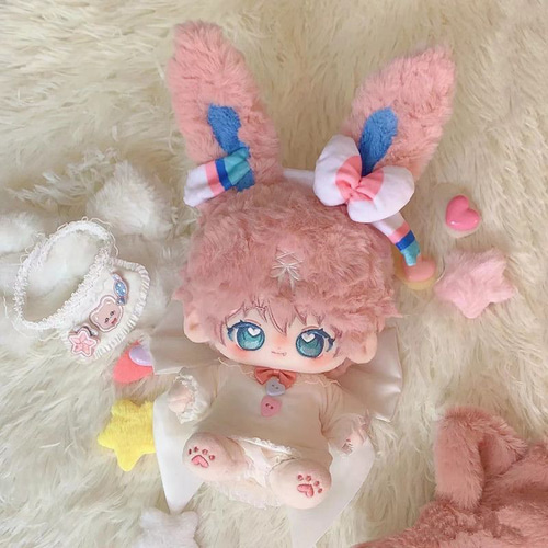 20CM 着せ替えぬいぐるみ 無属性 フェアリー イーブイ ピンク髪