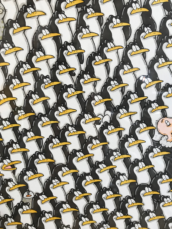 『KARAAGE』ペンギン　アート　イラスト　絵　原画　マーカー 4枚目の画像