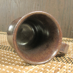 陶器マグカップ・トランジスタ　赤土＋こげ茶【230328】 3枚目の画像