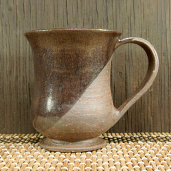 陶器マグカップ・トランジスタ　赤土＋こげ茶【230328】 2枚目の画像