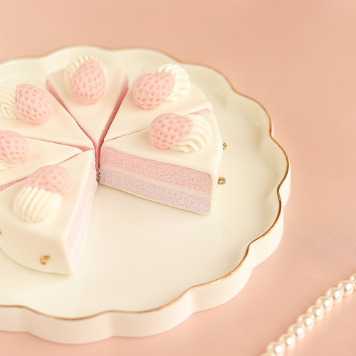 SOLD◇ハンドメイド ファスナーチャーム ケーキショップ ピンク 水色