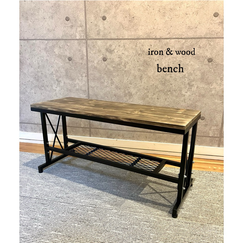 ベンチ - iron & wood / 椅子 : アイアン家具