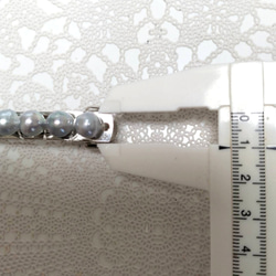 あこや本真珠（日本産）のナチュラルグレーカラー珠のバレッタ（日本製） 7枚目の画像
