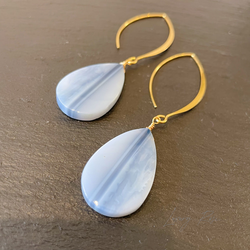 1点物！！淡く優しいミルキーブルー〜幸運の石〜ナチュラルブルー  