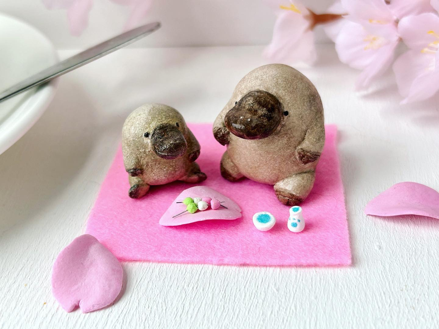 仲良しカモノハシさん親子・受注制作