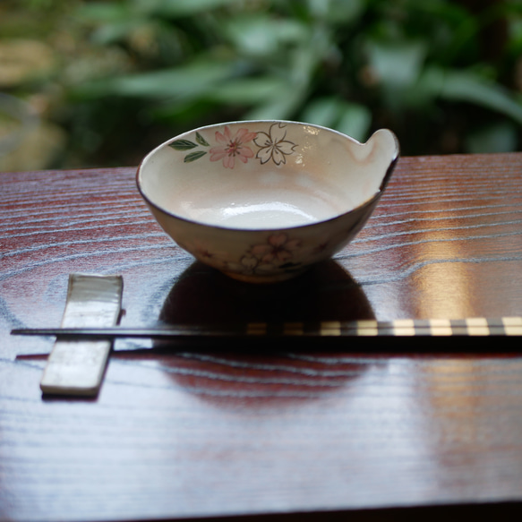 京焼・清水焼　色絵　とんすい　小鉢（桜） 3枚目の画像