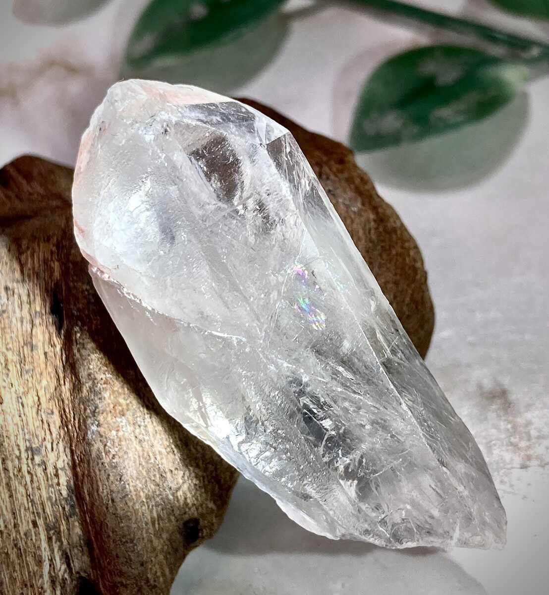 叡智の石❁⃘*.゜レインボー　レムリアンシード　クリスタル　ピンク　原石