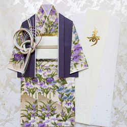 お祝儀袋 お祝い袋 古希 喜寿 傘寿 卒寿 友禅和紙 着物 紫