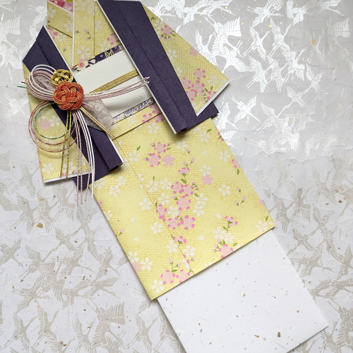 お祝儀袋 お祝い袋 古希 喜寿 傘寿 卒寿 友禅和紙 着物 紫