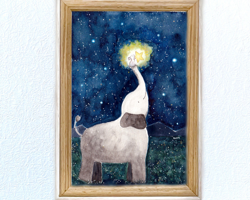 ラウラ・フューメ / 絵画・ゾウ・象 / 目立った傷や汚れなし 絵画 ラウラ.フューメ ゾウ 象 オフセット印刷／アートポスター
