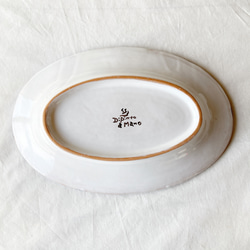 オーバル皿 26cm OVL040  コウイカ マヨリカ焼き イタリア陶器 5枚目の画像