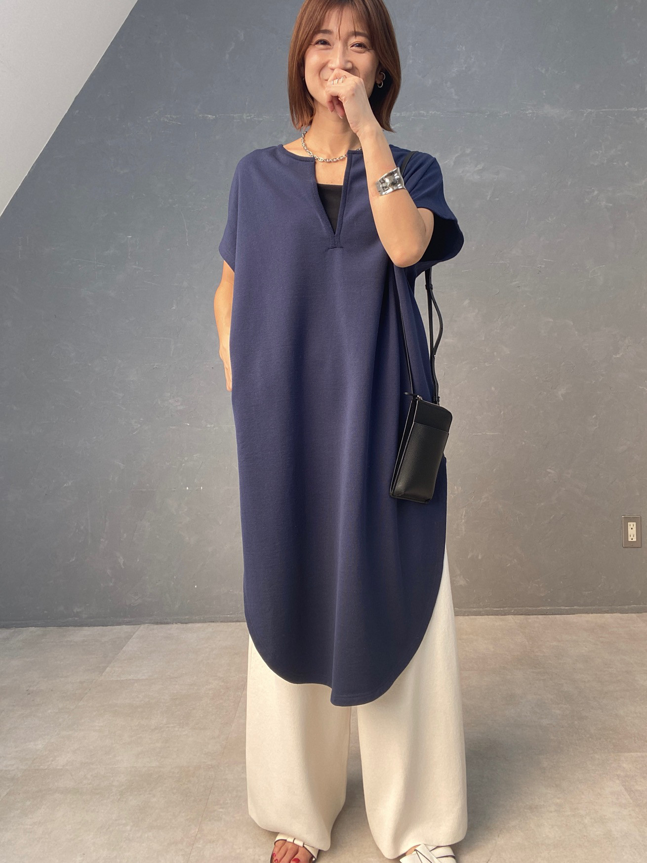 【バサッと着れて超楽ちん】裏毛カフタンドレス★★★