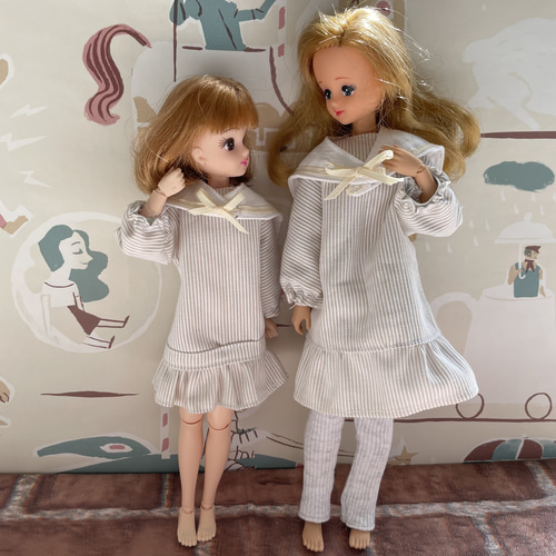 リカちゃん服セット／ハンドメイド／22cmドール／シスター