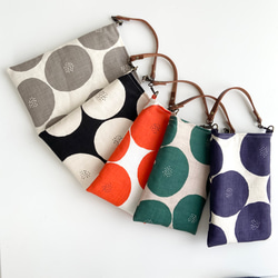 点と線模様製作所生地＊小さなワンショルダーバッグ【受注制作