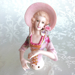 再販】ハーフドール 【 忘れな草ちゃん 】 磁器 人形 レース ドール