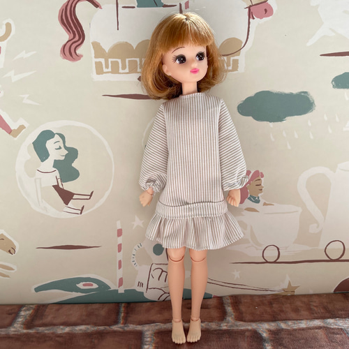 3725 みけねこ　リカちゃん　服　ハンドメイド 2025年9月27日発売予定】リカちゃん 服 LW-13 ねこねこ