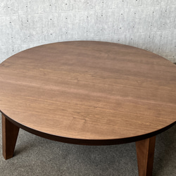 大型120丸こたつウォールナット折りたたみ脚日本製・ヒーター別売り ちゃぶ台こたつ120丸タモ折りたたみ脚日本製ヒーター別売り