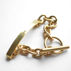 刻印無料】IDチェーンブレスレット｜真鍮 ゴールド ブラス メンズ