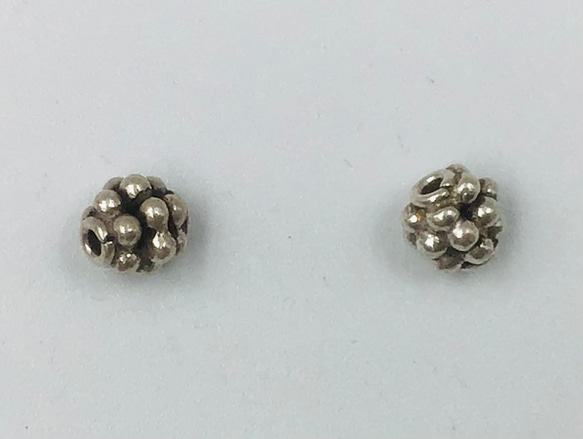 シルバー925 ビーズ2個入 4枚目の画像