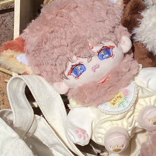 タオチー 20cm 着せ替えぬいぐるみ 無属性 青い星目獣耳付け