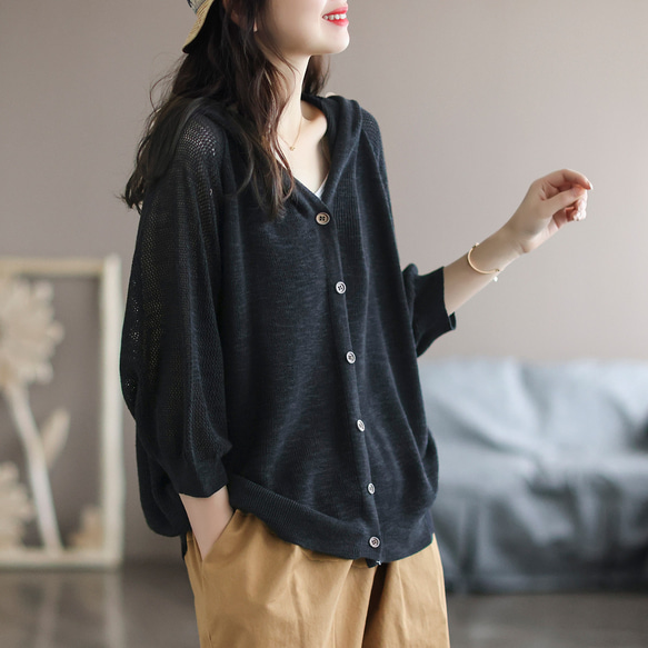 ☆極美品☆ レオナール 極近年 オーダー カンカンカーディガン 薄手