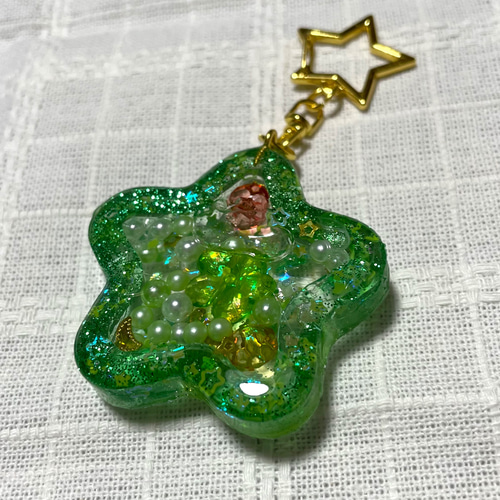 シャカシャカキーホルダー(星・緑) その他雑貨 青星 通販 15639209