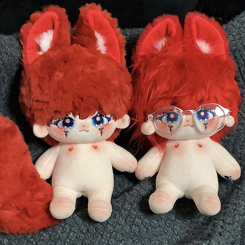大きいお耳の赤狐さん キツネ ぬいぐるみ 海外作家様 ハンドメイド 
