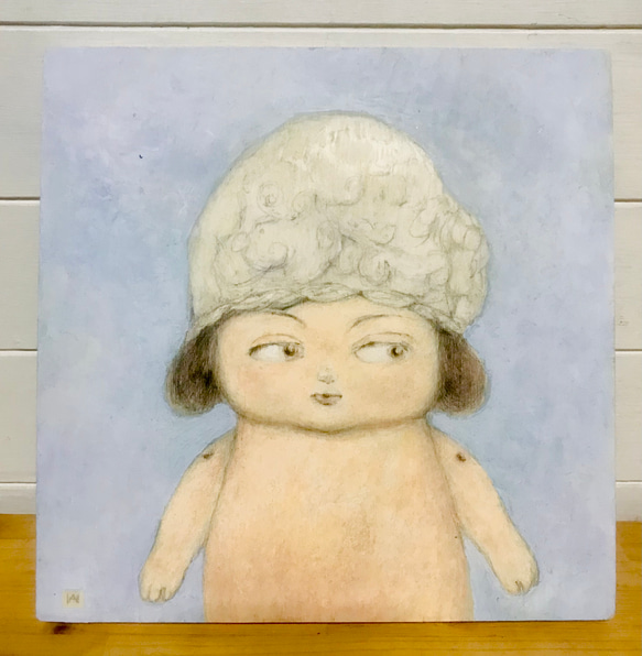 フランス　ミニョネット人形　人形の絵　水彩画　アクリル画 3枚目の画像